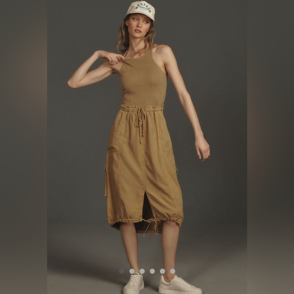 Daily Practice by Anthropologie
High-Neck Tank Twofer Midi Dress, Size L